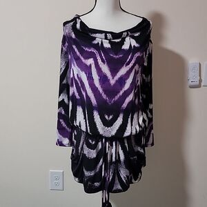 Alfani mini dress tie waist. Size L